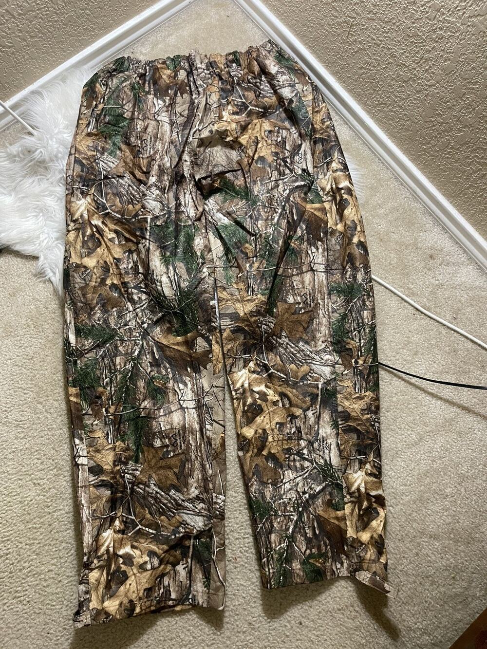 VTG Frogg Toggs Realtree Track Pants Rain Men XL Camo Baggy Skate Grunge Hunting